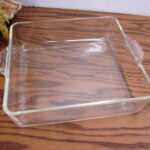 Vintage PYREX Clear Square Dish Cake Brownie Pan #222 2 Quart Handled
