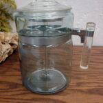 Vintage PYREX 7826 Flameware Glass Coffee Percolator Pot Tall 6 Cup