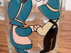 Set/8 Vintage Anchor Hocking 1988 Amish Kids Welcome Friends 10 oz Glasses