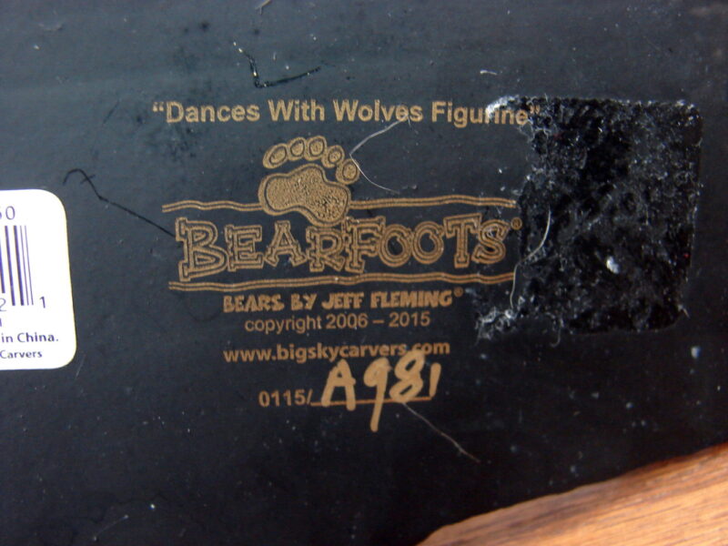 Retired Big Sky Carvers Bearfoots Bears Jeff Fleming Dances with Wolves, Moose-R-Us.Com Log Cabin Decor