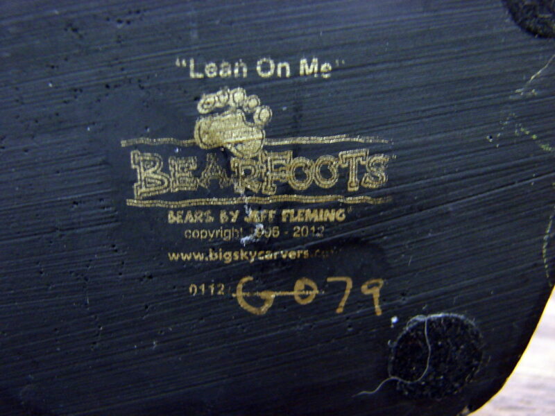 Retired Big Sky Carvers Bearfoots Bears Jeff Fleming Lean On Me Little Bear, Moose-R-Us.Com Log Cabin Decor