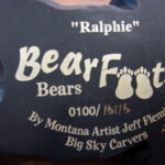 Retired Big Sky Carvers Bearfoots Bears Jeff Fleming Ralphie on Back - Image 2