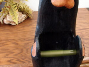Big Sky Carvers Jeff Fleming Bearfoots Pine Wood Carved Bear Toilet Paper Holder