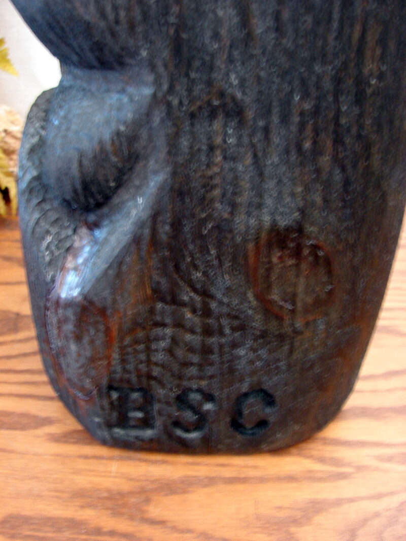 Big Sky Carvers Jeff Fleming Bearfoots Pine Wood Carved Welcome Sign Bear, Moose-R-Us.Com Log Cabin Decor
