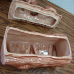 Vintage Brush McCoy Pottery Cookie Jar Squirrel on Log with Nut - Image 3