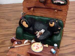 Retired Big Sky Carvers Bearfoots Bears Jeff Fleming Bears Den Bookend Retired