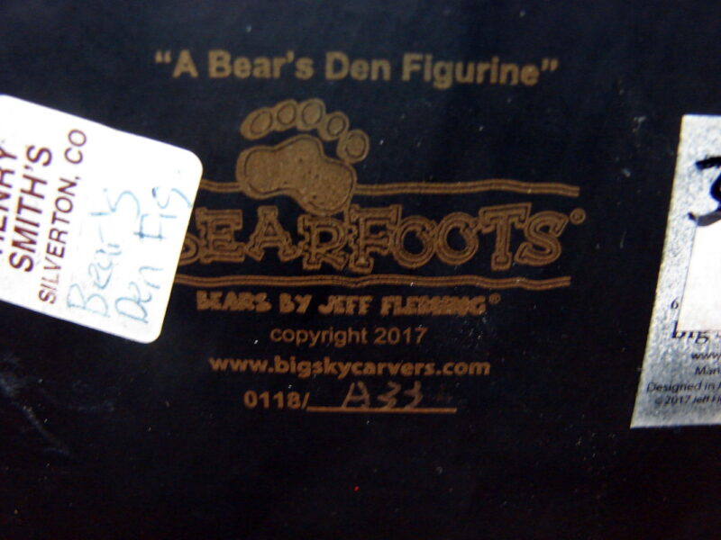 Retired Big Sky Carvers Bearfoots Bears Jeff Fleming Bears Den Bookend Retired, Moose-R-Us.Com Log Cabin Decor