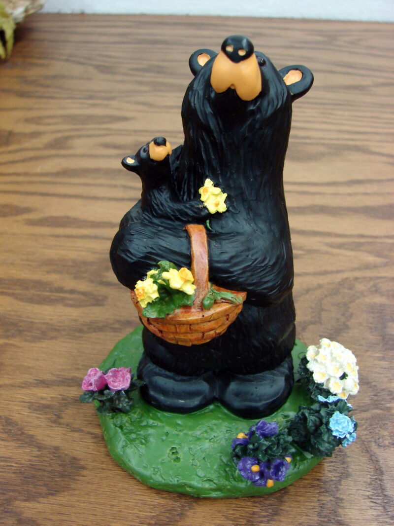 Retired Big Sky Carvers Bearfoots Bears Jeff Fleming Flower Child, Moose-R-Us.Com Log Cabin Decor
