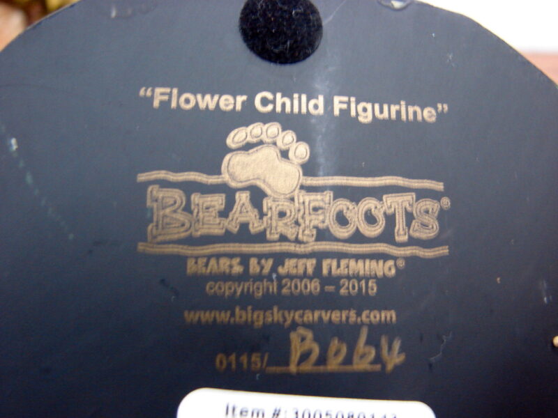 Retired Big Sky Carvers Bearfoots Bears Jeff Fleming Flower Child, Moose-R-Us.Com Log Cabin Decor