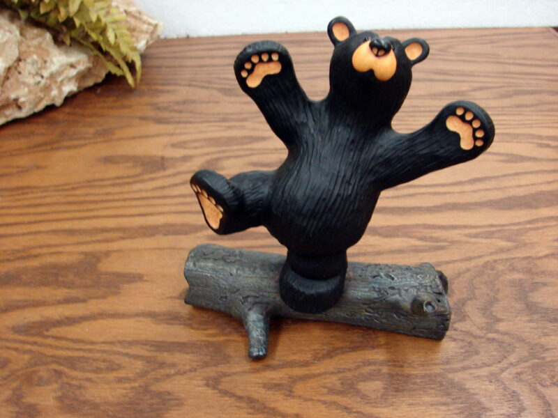 Retired Big Sky Carvers Bearfoots Bears Jeff Fleming Hap Book End, Moose-R-Us.Com Log Cabin Decor