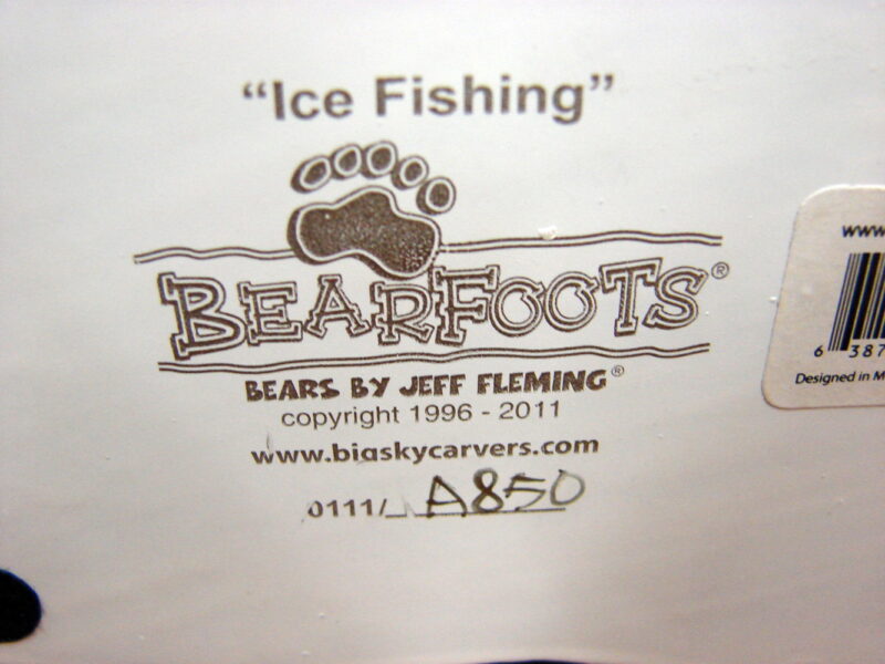 Retired Big Sky Carvers Bearfoots Bears Jeff Fleming Ice Fishing Pair Bear, Moose-R-Us.Com Log Cabin Decor