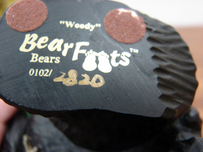 Retired Big Sky Carvers Bearfoots Bears Jeff Fleming Woody Bear, Moose-R-Us.Com Log Cabin Decor
