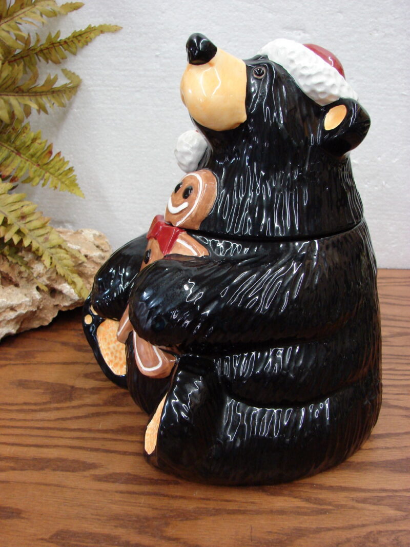 Big Sky Carvers Jeff Fleming Bearfoots Bear Gingerbread Man Cookie Jar, Moose-R-Us.Com Antiques Collectibles Log Cabin Decor