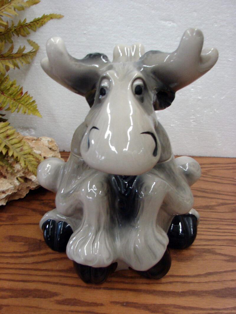 Big Sky Carvers Jeff Fleming Bearfoots Moose Cookie Jar as is, Moose-R-Us.Com Log Cabin Decor
