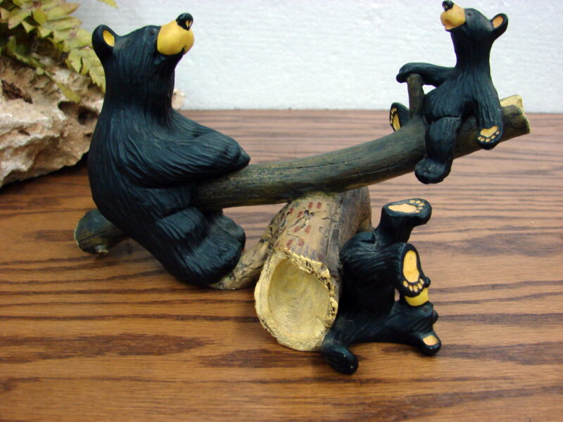 Retired Big Sky Carvers Bearfoots Bears Jeff Fleming Outdoor Fun Teeter Totter - Image 2
