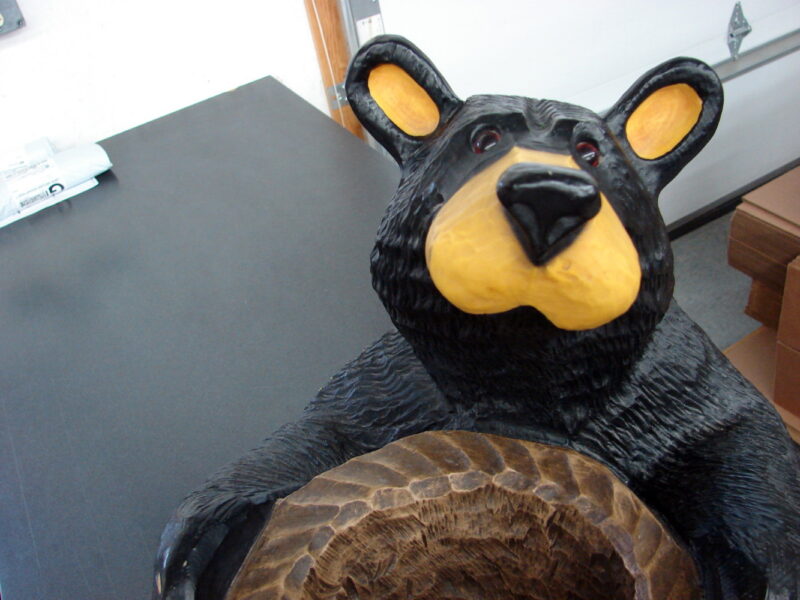 Big Sky Carvers Jeff Fleming Bearfoots Bear Polly Planter Grand 33 Pounds, Moose-R-Us.Com Log Cabin Decor