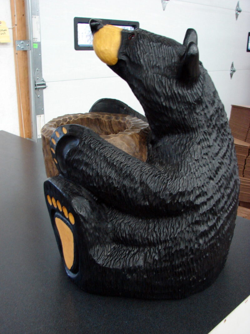 Big Sky Carvers Jeff Fleming Bearfoots Bear Polly Planter Grand 33 Pounds, Moose-R-Us.Com Log Cabin Decor