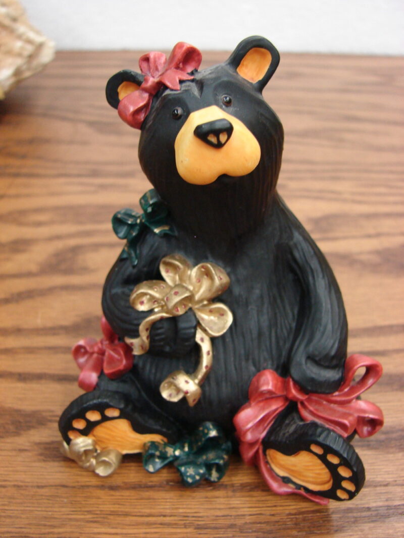 Retired Big Sky Carvers Bearfoots Bears Jeff Fleming Tiffany w/ Ribbons Bows, Moose-R-Us.Com Log Cabin Decor
