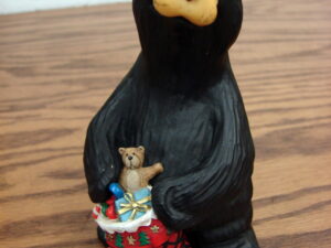 Retired Big Sky Carvers Bearfoots Bears Jeff Fleming Travis with Christmas Stocking