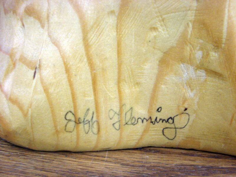 Big Sky Carvers Jeff Fleming Bearfoots Bear Wood Carved Bear OOAK Signed Waving, Moose-R-Us.Com Log Cabin Decor