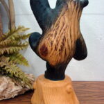 Big Sky Carvers Jeff Fleming Bearfoots Bear Wood Carved Bear OOAK Signed Waving - Image 4