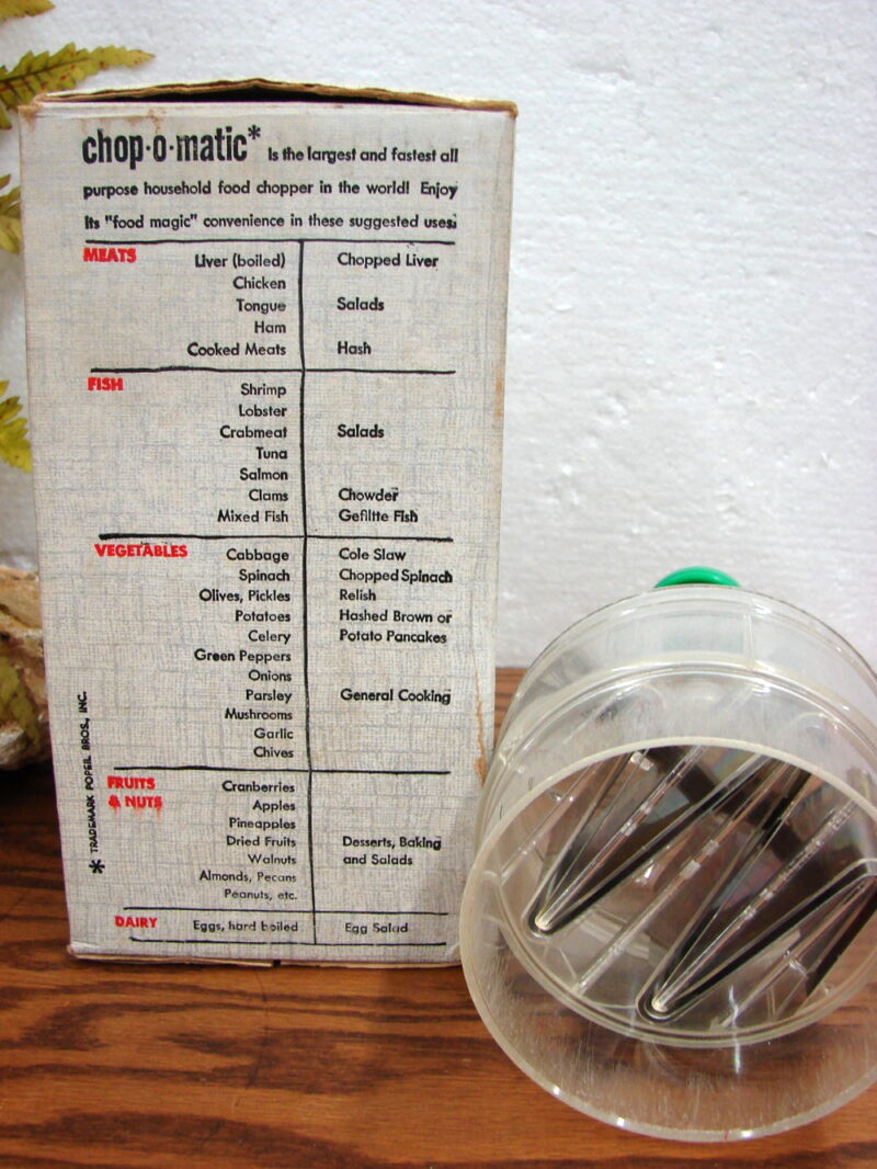Vintage Popeil Chop-o-Matic New Giant Food Chopper No. 30 Original Box., Moose-R-Us.Com Log Cabin Decor