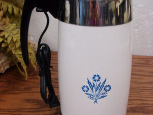 Like New Complete 10 Cup Corning Ware Blue Cornflower Electric Percolator Coffee Maker Tested