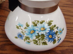 Vintage Corning Ware Chelsea Blue Daisy Oven Microwave Kitchenware Accessories