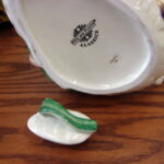 As Is Fitz and Floyd Swan Tulip Teapot Complete Repaired Handle - Image 3