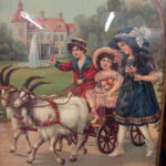 Vintage Frame New Print of Victorian Children with Goat Cart - Image 5
