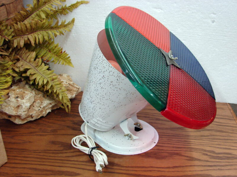 Vintage Rotating Motorized Color Wheel Holly Time w/ Original Box, Moose-R-Us.Com Log Cabin Decor