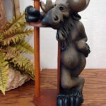 As Is Retired Big Sky Carvers Phyllis Driscol Moose Paper Towel Holder