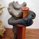As Is Retired Big Sky Carvers Phyllis Driscol Moose Paper Towel Holder - Image 3