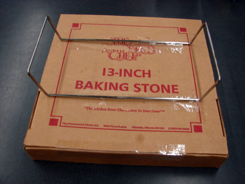 The Pampered Chef Family Heritage 13&#8243; Stoneware Pizza Pan w/ Rack Original Box, Moose-R-Us.Com Log Cabin Decor