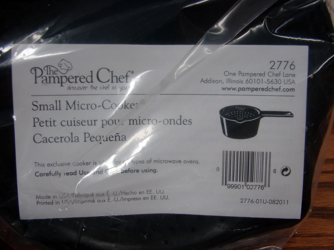 Brand New #2776 Pampered Chef Small Micro Cooker Steamer 4 Cup Strainer Lid - Image 2