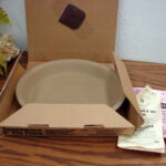 Pampered Chef Stoneware 9" Pie Plate #1425 New in Box w/ Scraper