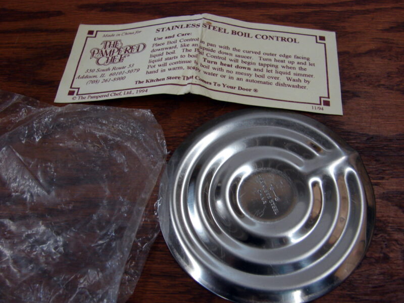 The Pampered Chef Stainless Steel Boil Control Like New/Package, Moose-R-Us.Com Log Cabin Decor