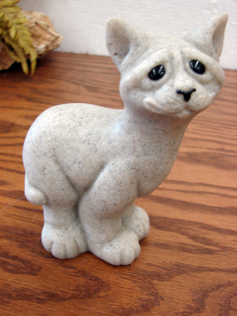 Retired Second Nature Design Quarry Critters Calypso Standing Cat 2001, Moose-R-Us.Com Log Cabin Decor