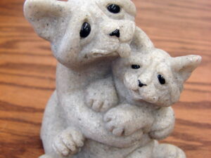 Retired Second Nature Design Quarry Critters Celine & Cleo Cat Kitten 2001
