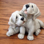 Retired Second Nature Design Quarry Critters Puppy Dog Pebbles & Patch 2001