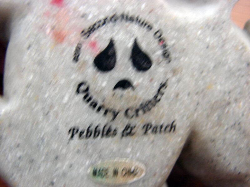 Retired Second Nature Design Quarry Critters Puppy Dog Pebbles &#038; Patch 2001, Moose-R-Us.Com Log Cabin Decor