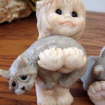 Set/4 Retired Second Nature Design Quarry Kids with Critters Puppy Dog Cat - Image 2