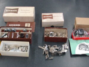 Vintage Sewing Machine Greist Kenmore Singer Attachments Original Boxes