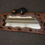 Retired Big Sky Carvers Bear Jeff Fleming Wall Mirror Peg Rack Over 3 Foot Long!