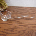 Glass Crystal Punch Bowl Ladle w/ Pour Spout 13” Flat Bottom Bowl