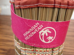 Vintage Retro Hawaiian Headwear Straw Collapsible Hat Sun Bonnet