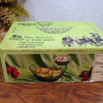 Vintage Hazel Atlas A6370 Reflection Avocado Chip Dip Set in Original Box