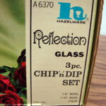 Vintage Hazel Atlas A6370 Reflection Avocado Chip Dip Set in Original Box - Image 4