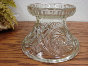Vintage MCM Heisey Colonial Clear Glass Punch Bowl Cups Mugs Start Bottom or Logo, Moose-R-Us.Com Log Cabin Decor