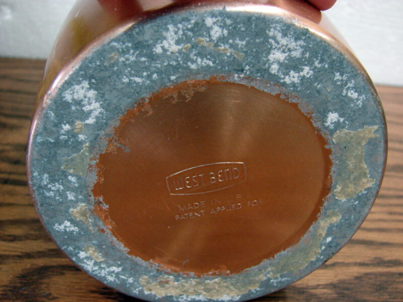 Vintage West Bend Aluminum Copper Tone Canister Tobacco Indian Tepee, Moose-R-Us.Com Log Cabin Decor